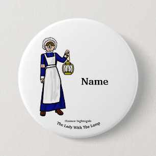 Badge Rond 7,6 Cm Bouton infirmière Florence Nightingale