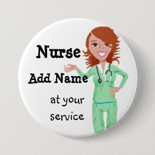 Badge Rond 7,6 Cm Bouton infirmière personnalisée