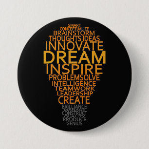 Badge Rond 7,6 Cm Bouton inspiré de coutume d'ampoule