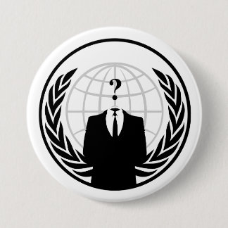 Badge Rond 7,6 Cm Bouton international anonyme