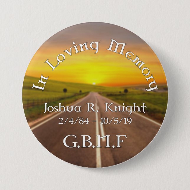 Badge Rond 7,6 Cm Bouton Joshua Knight (Devant)
