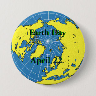 Badge Rond 7,6 Cm Bouton - Jour des terres