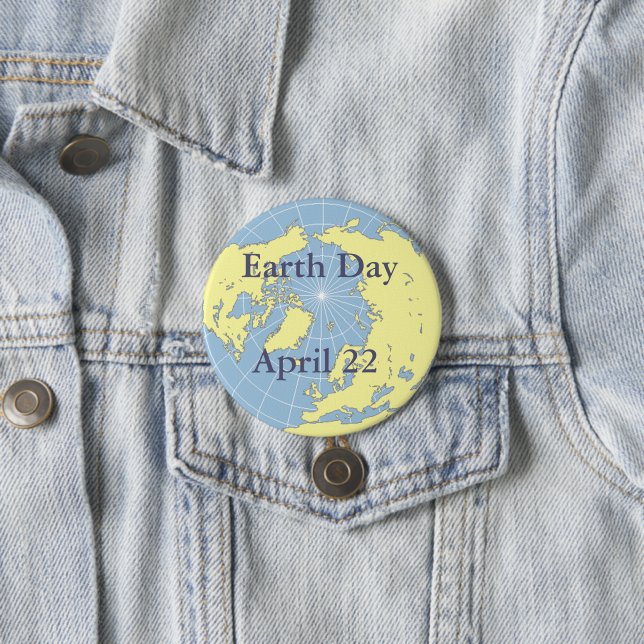 Badge Rond 7,6 Cm Bouton - Jour des terres (En situation)