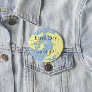 Badge Rond 7,6 Cm Bouton - Jour des terres