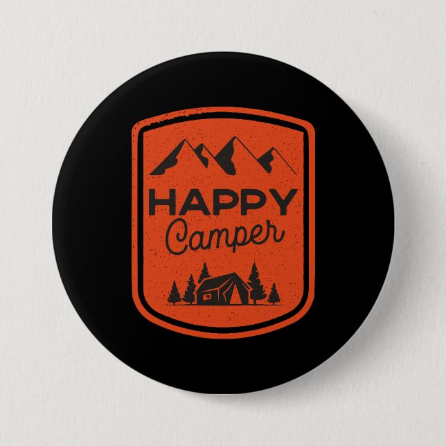 Badge Rond 7,6 Cm Bouton Joyeux Camper (Devant)