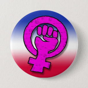 Badge Rond 7,6 Cm Bouton Large Puissance des femmes