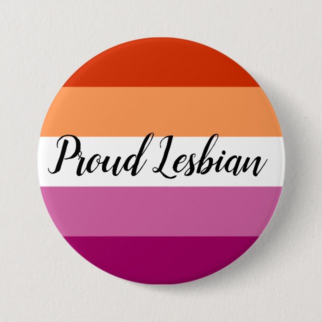 Badge Rond 7,6 Cm Bouton Lesbienne Fière (Devant)