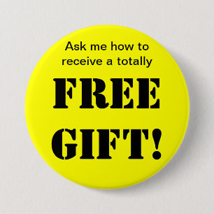 Badge Rond 7,6 Cm Bouton libre de cadeau