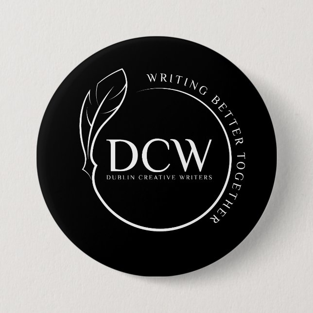 Badge Rond 7,6 Cm Bouton Logo noir (Devant)