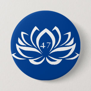 Badge Rond 7,6 Cm Bouton Lotus 47 47e Potus Kamala Harris