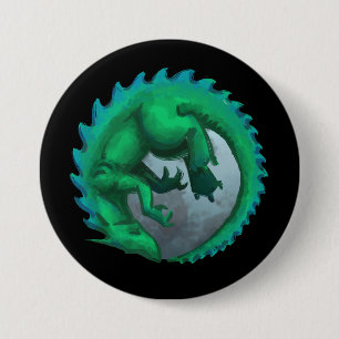 Badge Rond 7,6 Cm Bouton Lune de Dragon