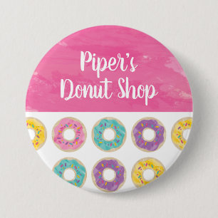 Badge Rond 7,6 Cm Bouton Magasin Arc-en-ciel Sprinkel Donut