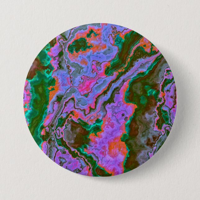 Badge Rond 7,6 Cm Bouton Marbre aigre (Devant)