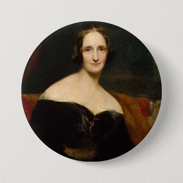 Badge Rond 7,6 Cm Bouton Mary Shelley (Devant)