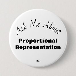 Badge Rond 7,6 Cm Bouton Me demander à propos de la représentation p