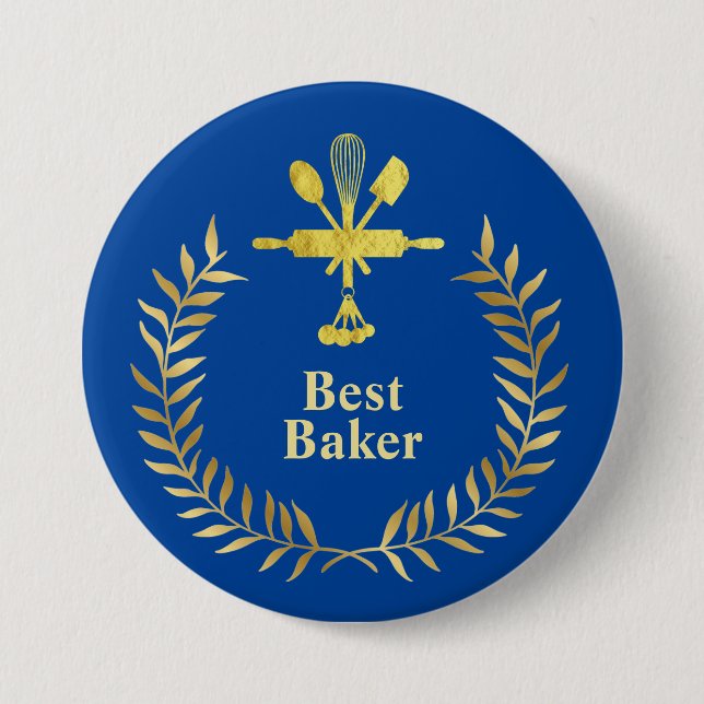Badge Rond 7,6 Cm Bouton meilleur Baker (Devant)