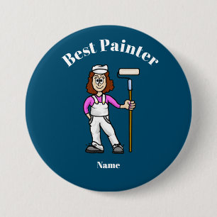 Badge Rond 7,6 Cm Bouton meilleur peintre pour peintre femme