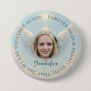 Badge Rond 7,6 Cm Bouton Mémorial Photo