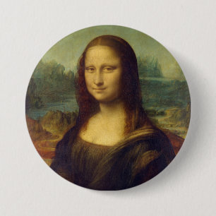 Badge Rond 7,6 Cm Bouton Mona Lisa