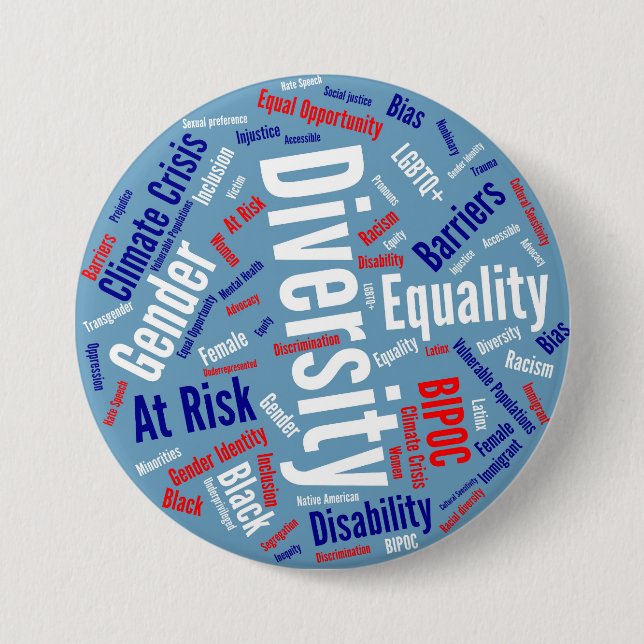 Badge Rond 7,6 Cm Bouton Mots démocratiques (Devant)