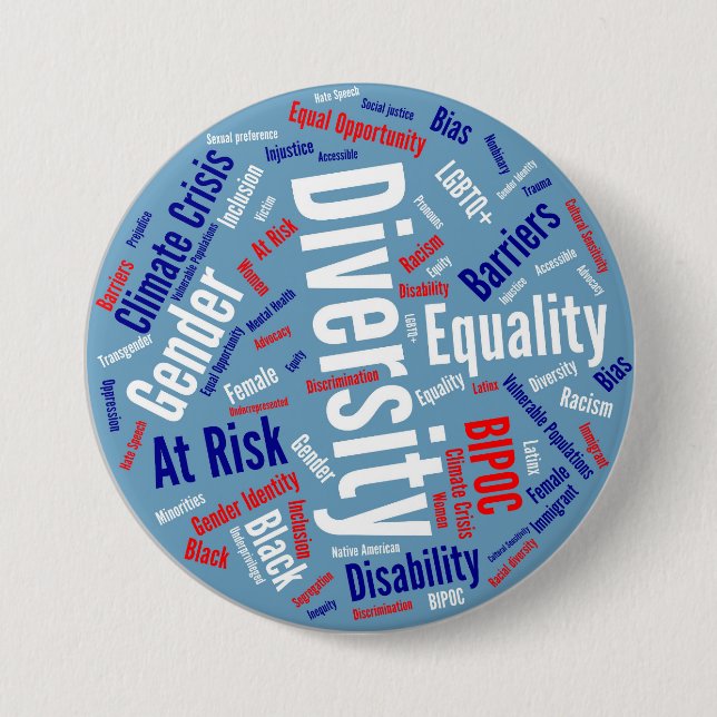 Badge Rond 7,6 Cm Bouton Mots démocratiques (Devant)