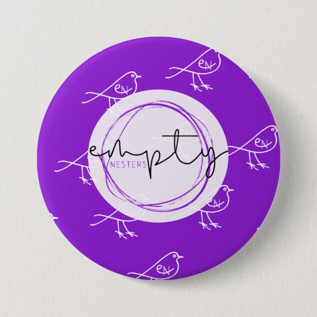 BADGE ROND 7,6 CM BOUTON NESTERS VIDES (Devant)