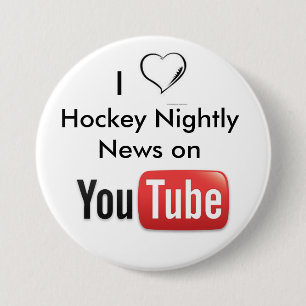 Badge Rond 7,6 Cm Bouton nocturne de nouvelles d'hockey