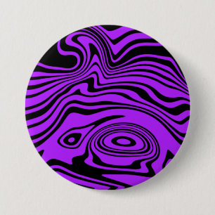 Badge Rond 7,6 Cm Bouton noir violet ou choisir la couleur