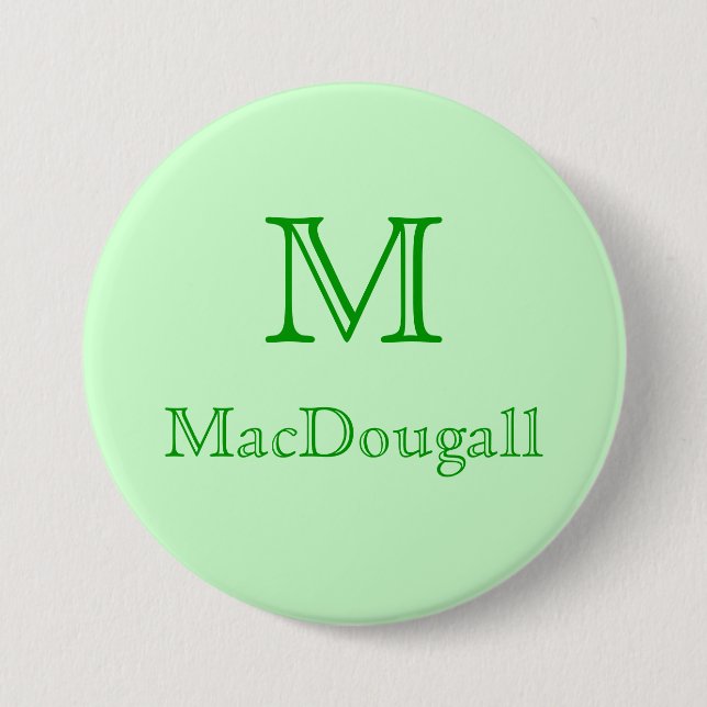 Badge Rond 7,6 Cm Bouton - Nom de famille (Devant)