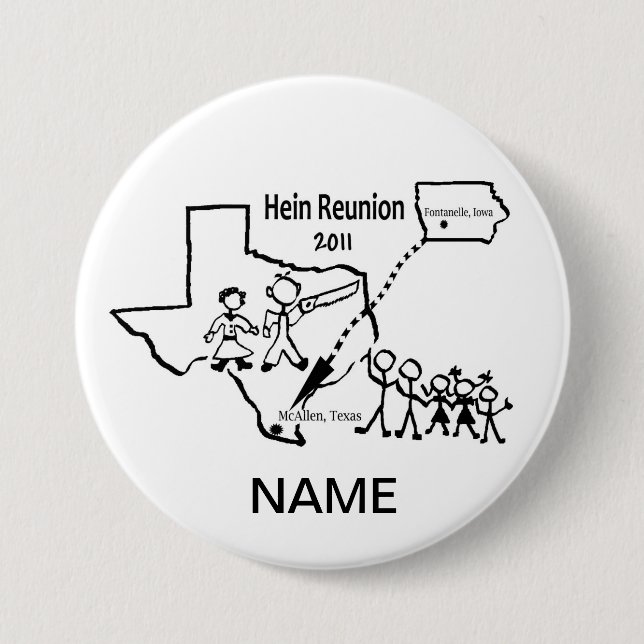 Badge Rond 7,6 Cm Bouton nommé d'étiquette (Devant)