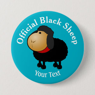 Badge Rond 7,6 Cm Bouton officiel de mouton noir