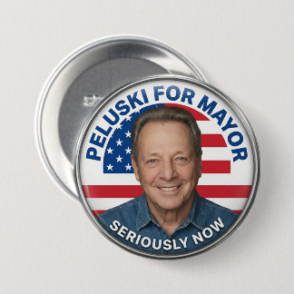 Badge Rond 7,6 Cm Bouton officiel de Peluski pour Maire