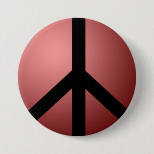 Badge Rond 7,6 Cm Bouton, Paix Rouge Choisissez votre taille et form