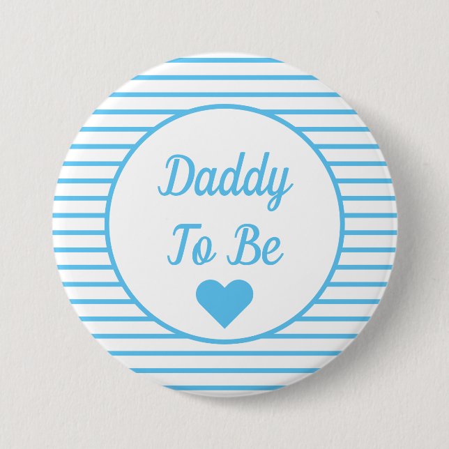 Badge Rond 7,6 Cm Bouton Papa to Be Baby shower (Devant)