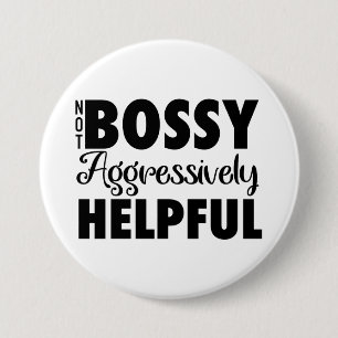 Badge Rond 7,6 Cm Bouton Pas Boss