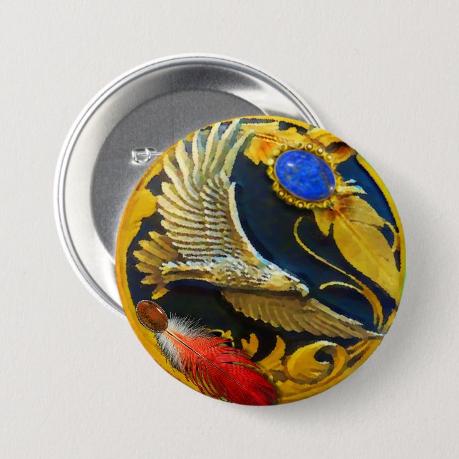 Badge Rond 7,6 Cm Bouton Pendentif Maiden Hawkwind (Devant & derrière)
