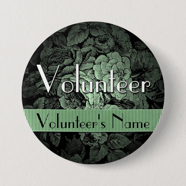 Badge Rond 7,6 Cm Bouton personnalisé du jardin : Volontaire (Devant)