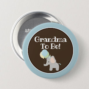 Badge Rond 7,6 Cm Bouton personnalisé, Eléphant Baby shower
