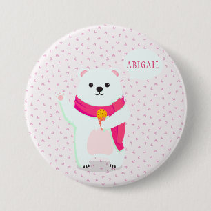 Badge Rond 7,6 Cm Bouton personnalisé Ours polaire mignon