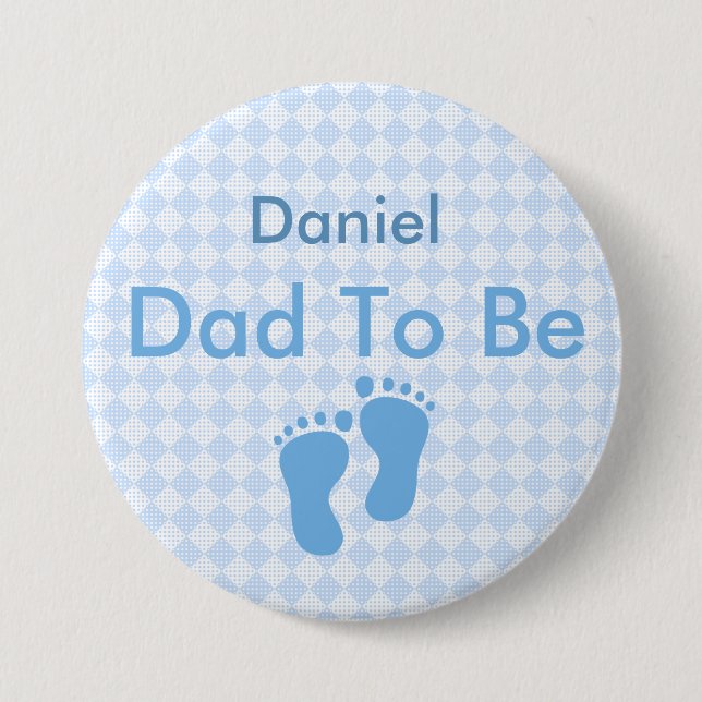 Badge Rond 7,6 Cm Bouton Personnalisé papa à être (Devant)