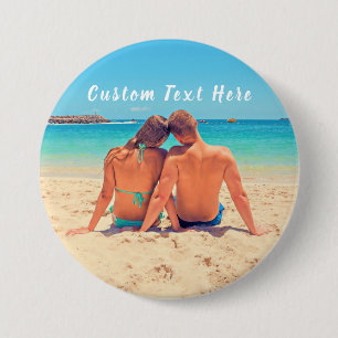Badge Rond 7,6 Cm Bouton Personnaliser votre photo et votre nom de t