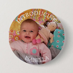 Badge Rond 7,6 Cm Bouton photo personnalisé pour bébé