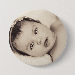 Badge Rond 7,6 Cm Bouton photo pour bébé personnalisé