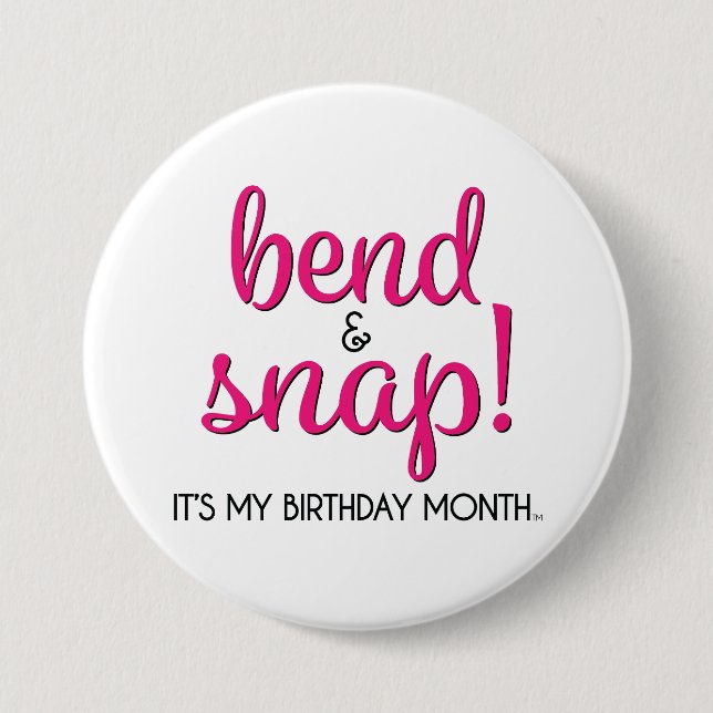 Badge Rond 7,6 Cm Bouton Plier & Snap C'est mon anniversaire Mois (Devant)