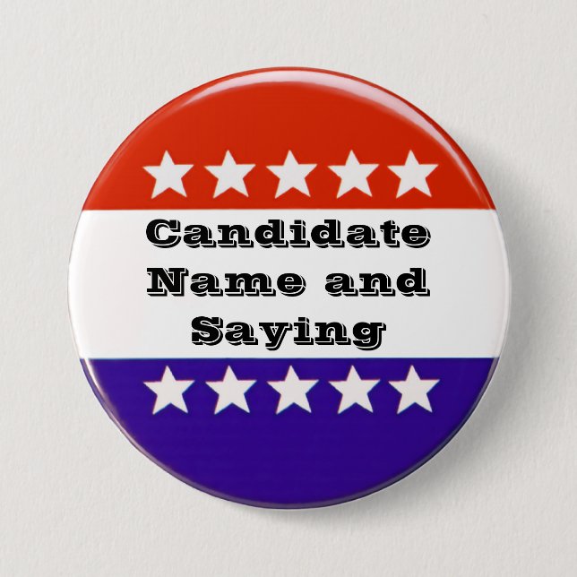 Badge Rond 7,6 Cm Bouton politique (Devant)
