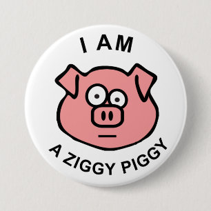 Badge Rond 7,6 Cm Bouton porcin de Ziggy