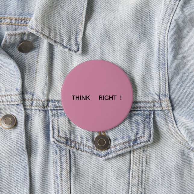 Badge Rond 7,6 Cm Bouton positif. (En situation)