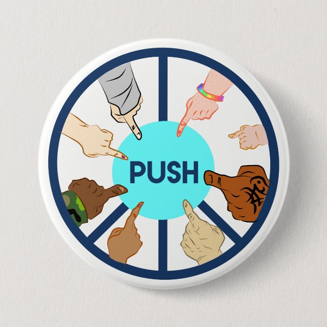Badge Rond 7,6 Cm Bouton poussoir (Devant)
