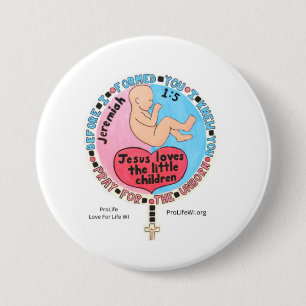 Badge Rond 7,6 Cm bouton pro-vie