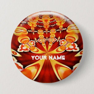 Badge Rond 7,6 Cm Bouton psychédélique de modèle de nom d'art